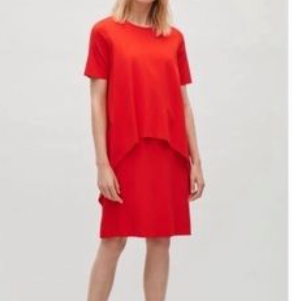 COS size medium red dress